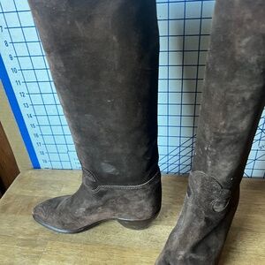 Vintage suede boots by Maud Frizon
